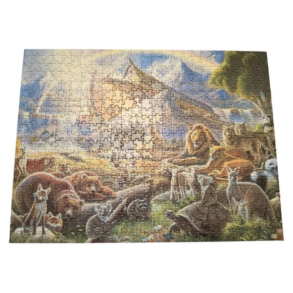 Master Pieces Noah's Ark 550 Piece Jigsaw Puzzle Large Pieces Complete - Picture 2 of 9